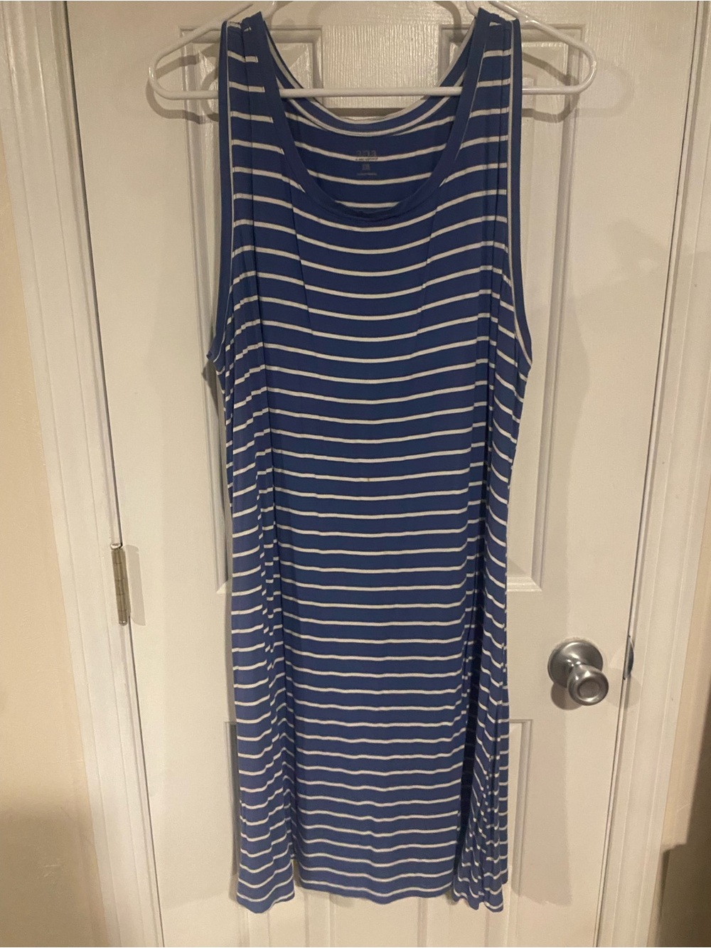 a.n.a Blue and White Striped Sleeveless Dress